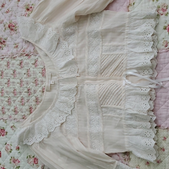 Loveshackfancy Tiana ruffle angel top blouse XS - Picture 9 of 16